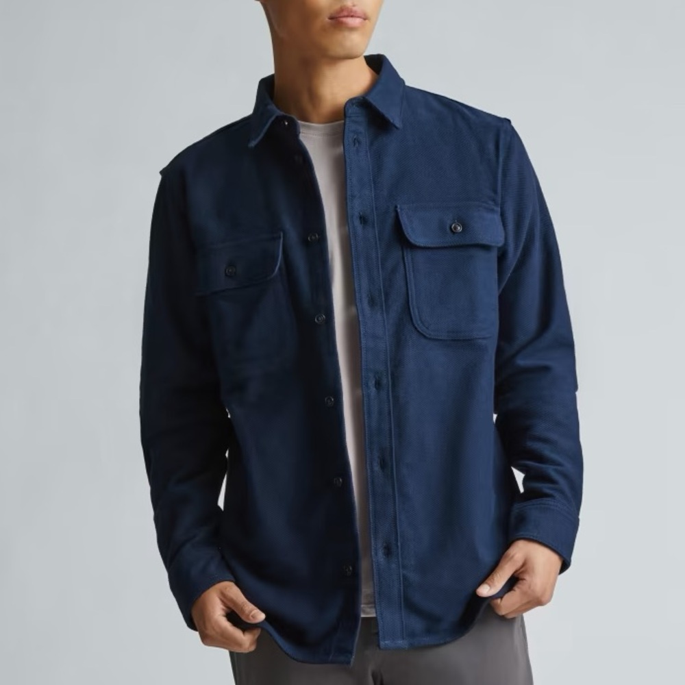 Everlane Men's Navy Shirt Jacket